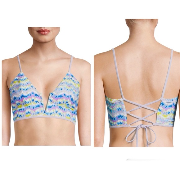 Time and Tru Women's 2-Pieces Wave Print Bikini Swimsuit Size M (8-10) - Picture 4 of 13